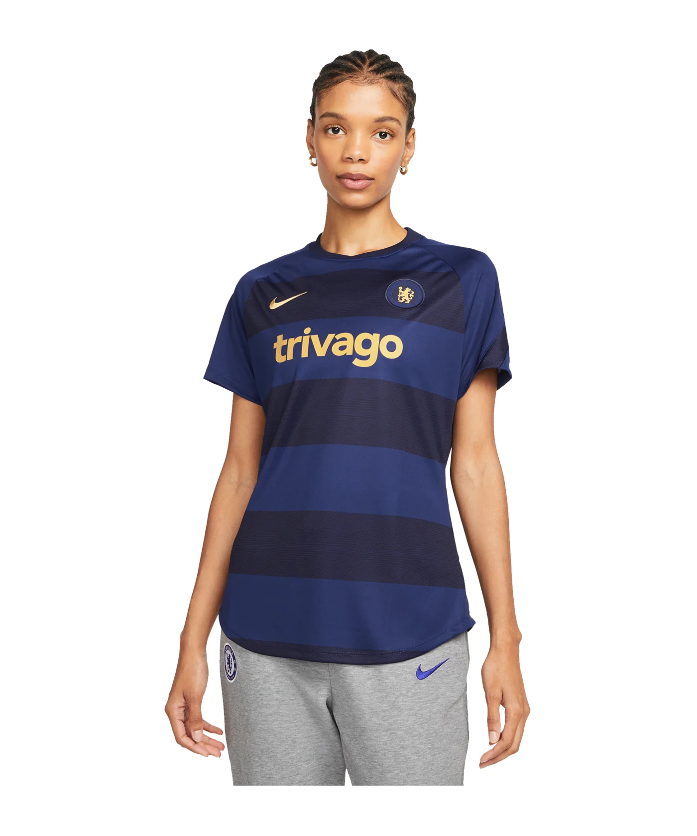 Nike FC Chelsea London Prematch Shirt 2021/2022 Damen Blau F422