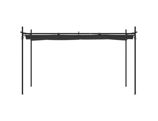 VIDAXL - Pergola avec toit rétractable anthracite 395x292x230 cm