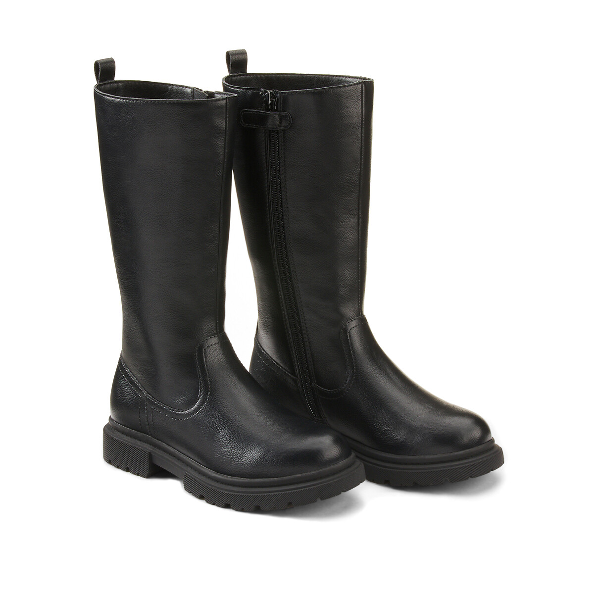 COLEÇÃO LA REDOUTE<br>Botas com zíper e sola ranhurada