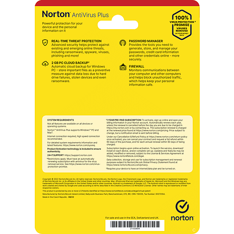 Norton antivirus 1-års abonnement