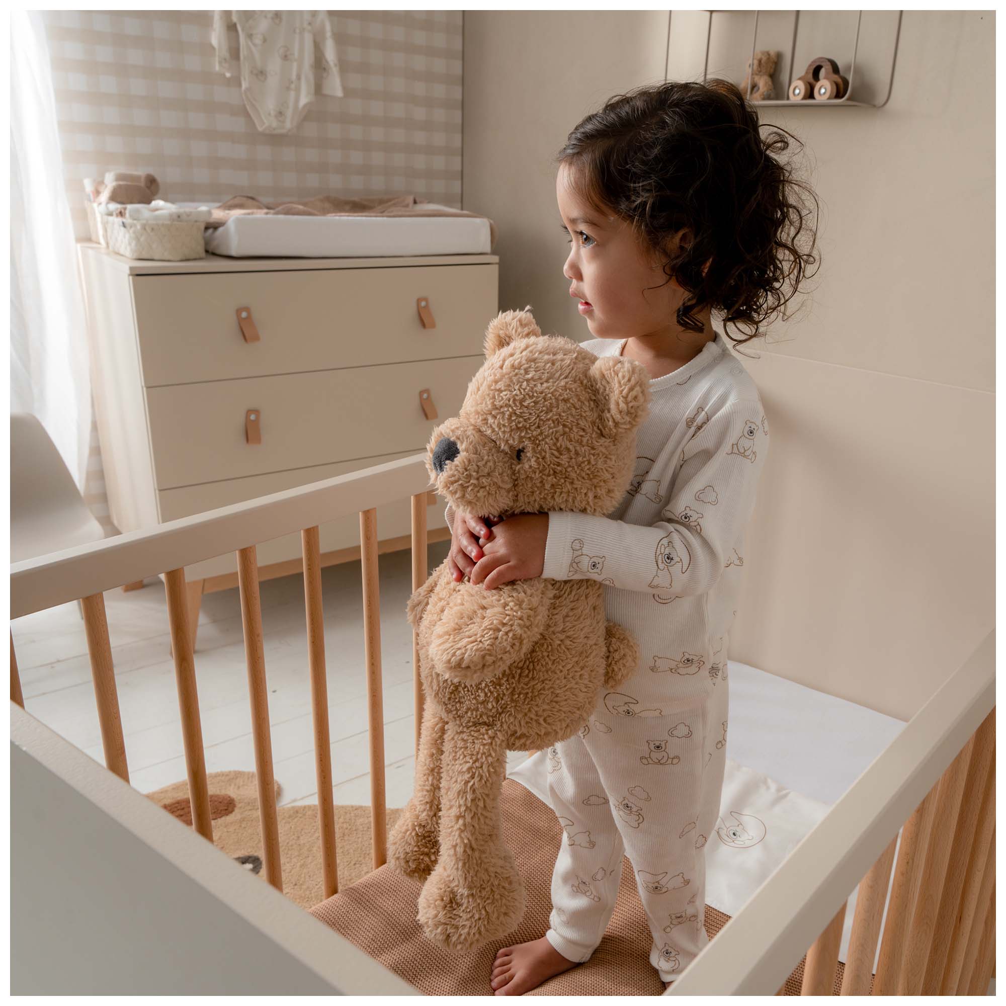 Prénatal knuffel beer 50cm beige