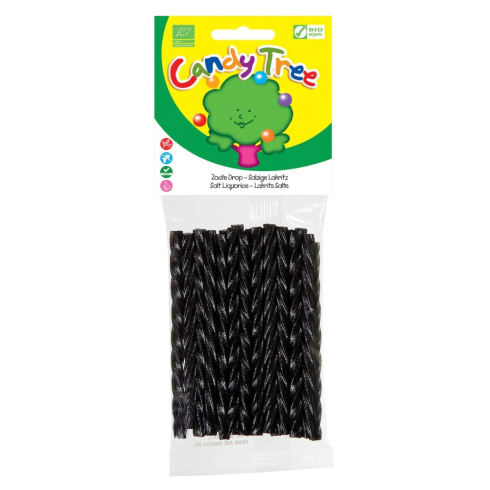 6x Candy tree Dropkabels Zout Biologisch100 gr