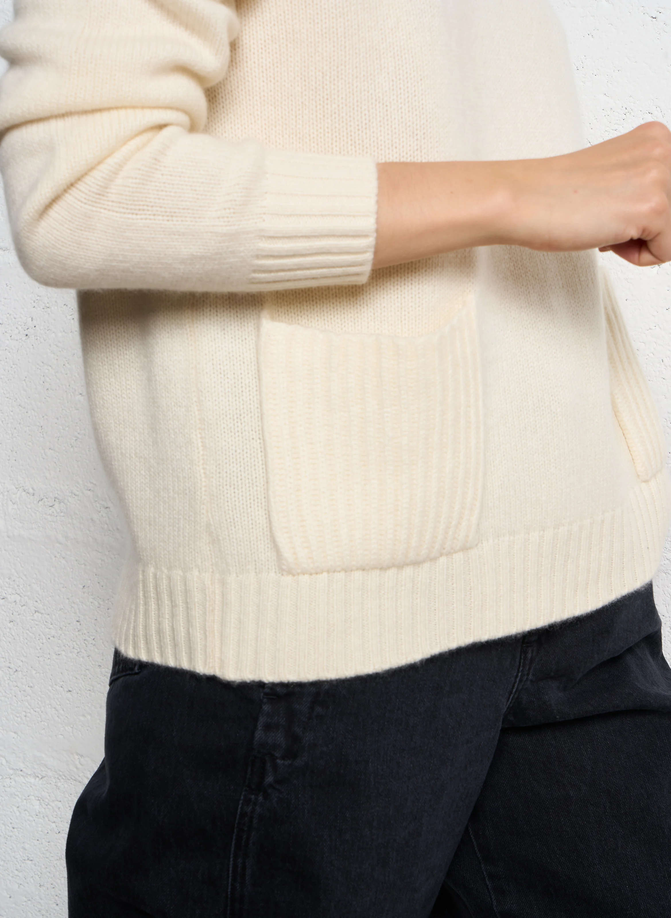 LIDA - Pull droit en cachemire | Blanc