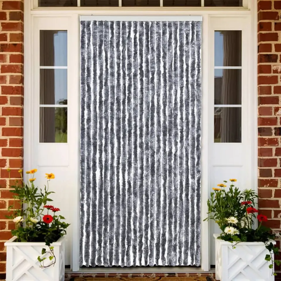 vidaXL - Deurgordijn - Zilver - Polypropyleen - 90 x 200 cm