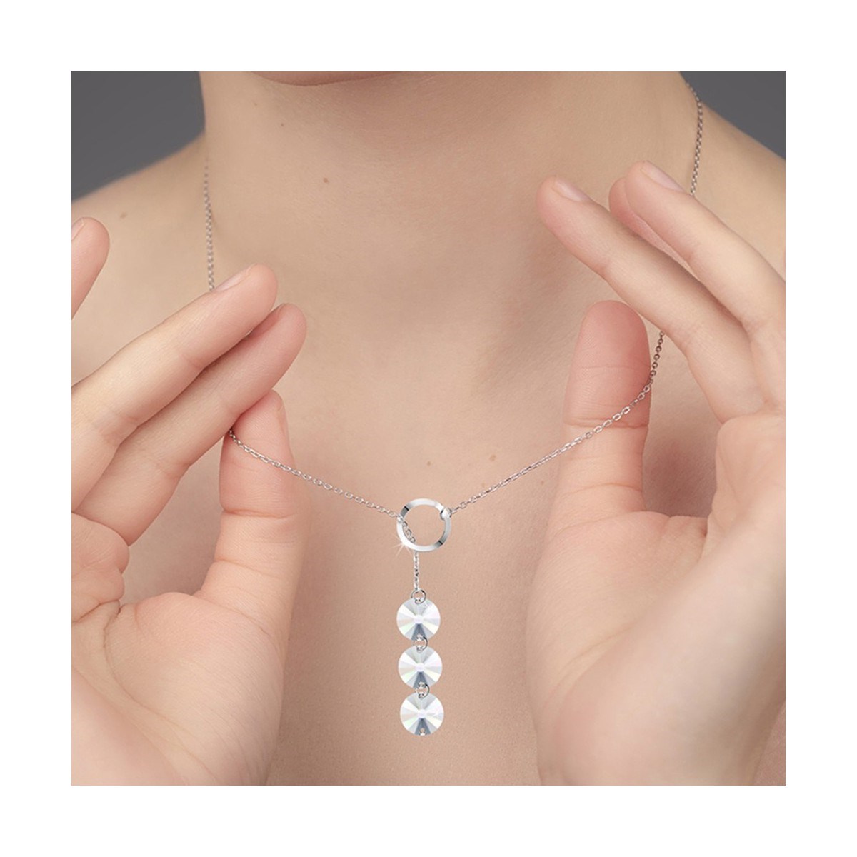 Collier mode SC Crystal orné de Cristaux scintillants