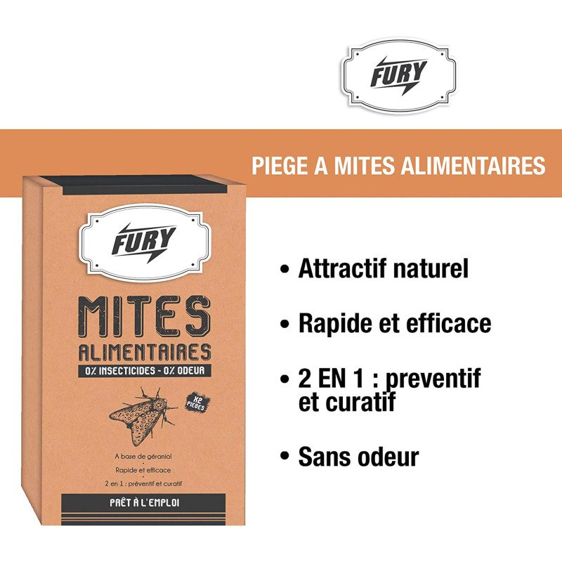 Piège anti-mites alimentaires Fury - Boîte de 2