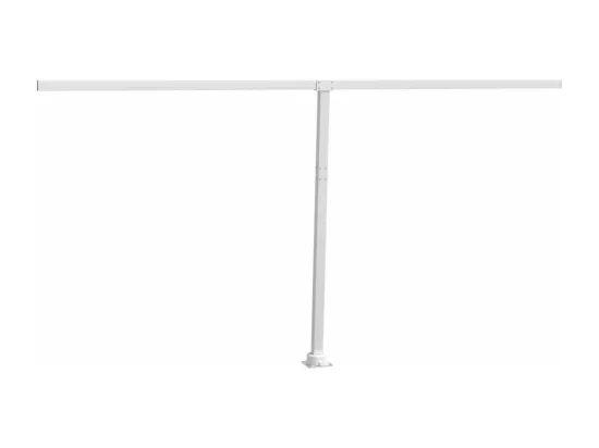 Jeu de poteaux d'auvent blanc 450x245 cm fer