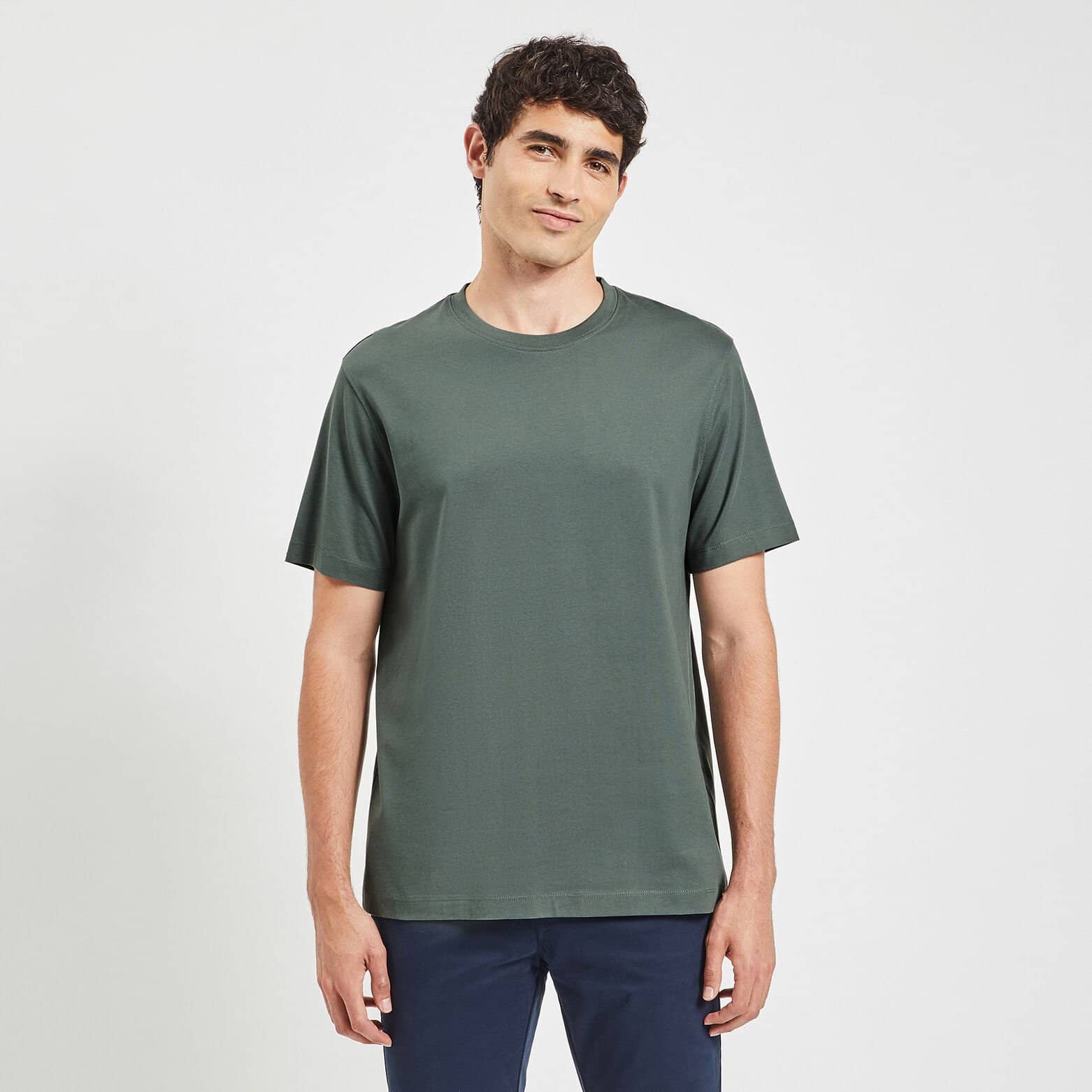 Tee shirt 'le parfait by JULES' coton issu de l'ag Vert kaki
