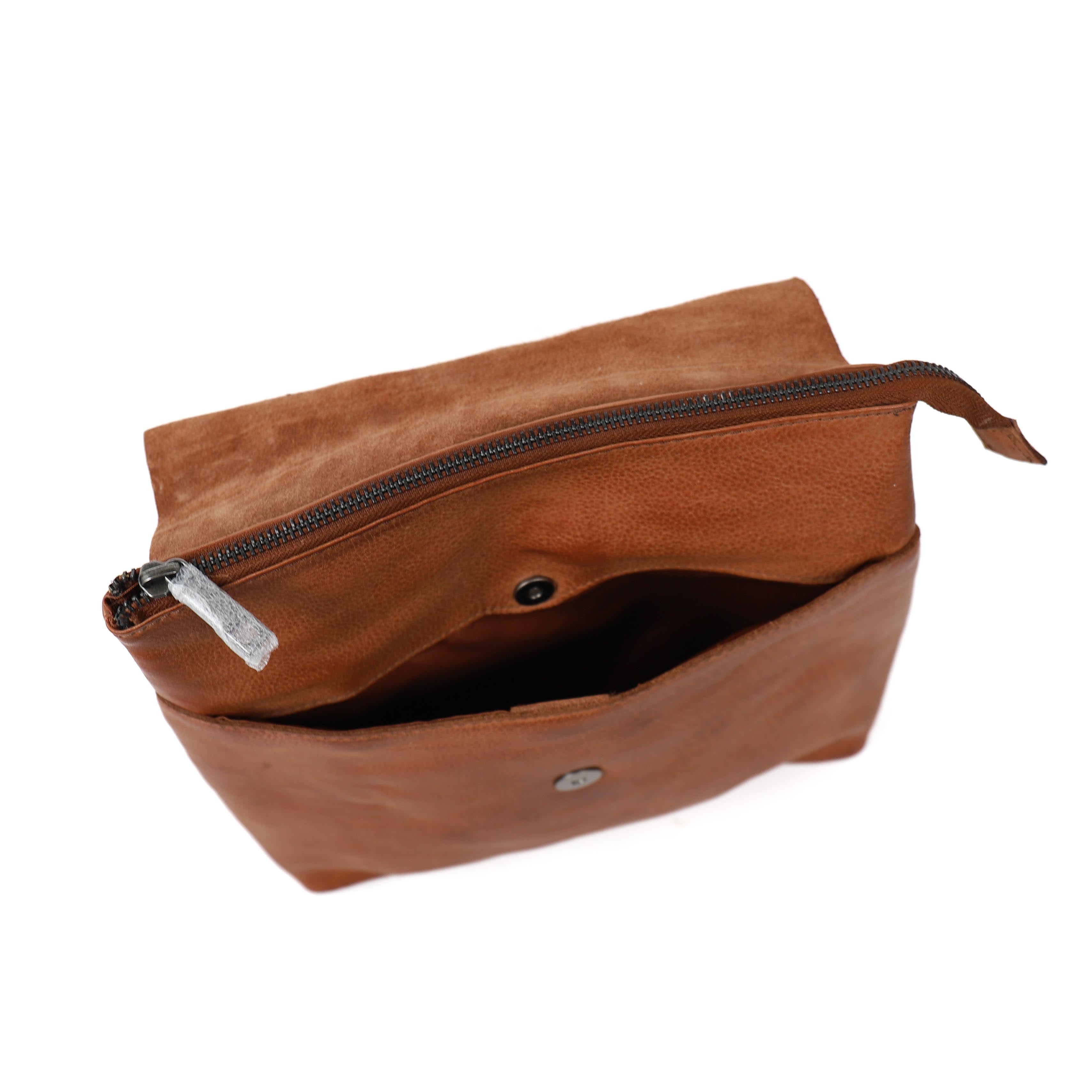 Rugzak/schoudertas 'Jesse' cognac Cognac