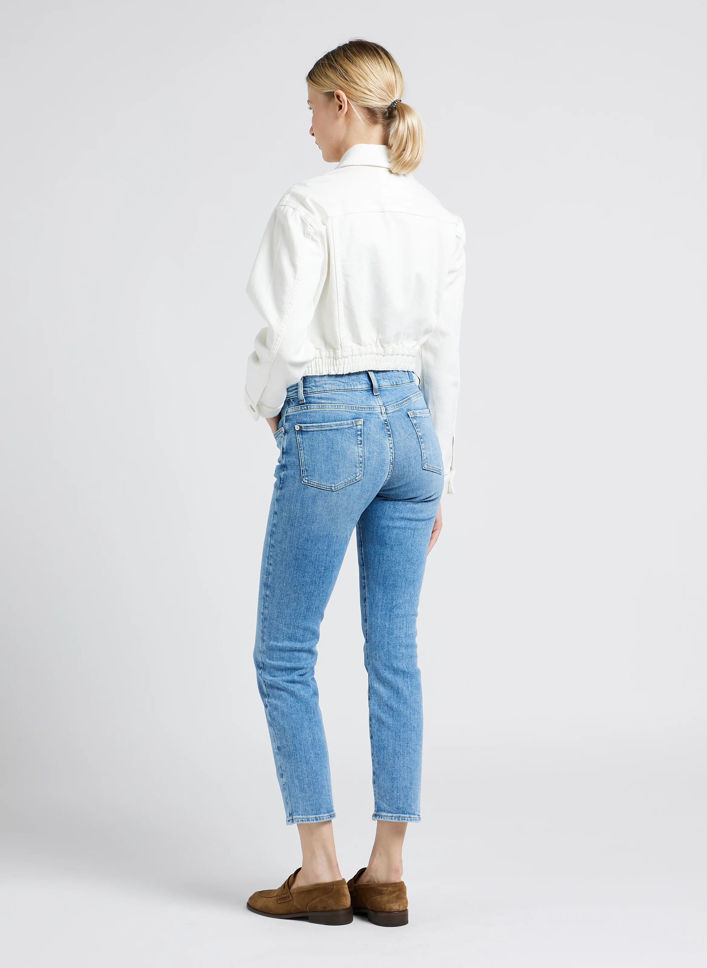 ILLUSION BRIGHTNESS - Jean skinny délavé en coton mélangé| Bleu