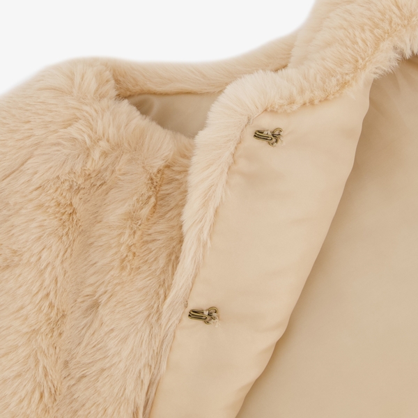 TwoDay meisjes gilet van imitatiebont beige