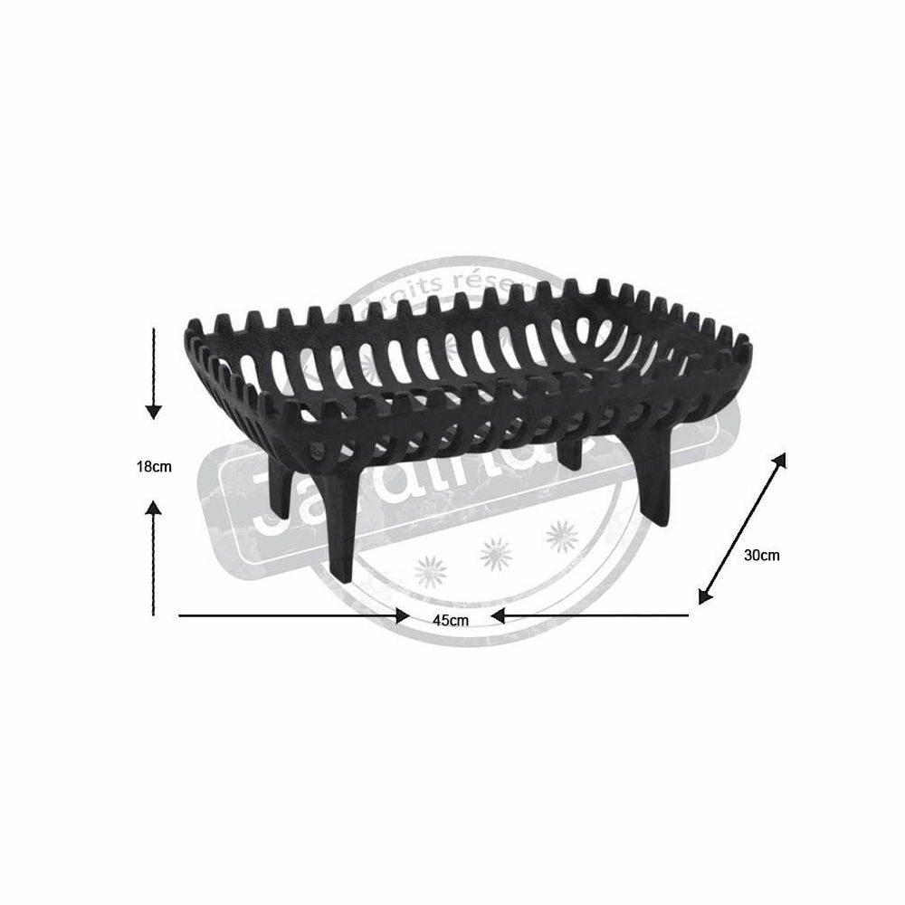 Grille de cheminée en fonte 45cm