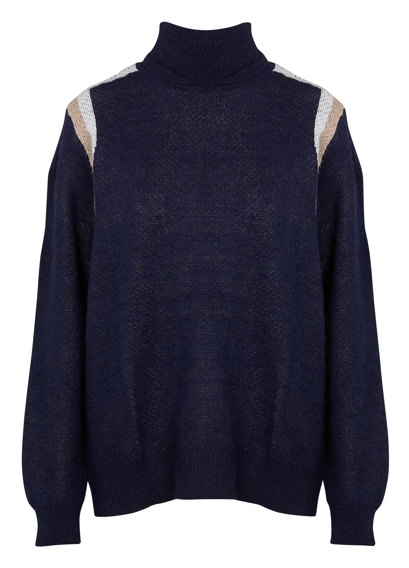 Pull droit en maille | Bleu