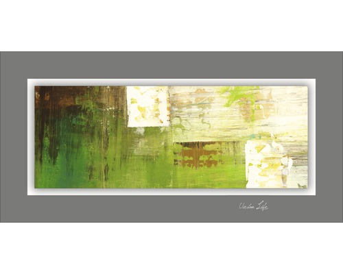 Metalen schilderij Groene Velden I 50x100 cm DB042