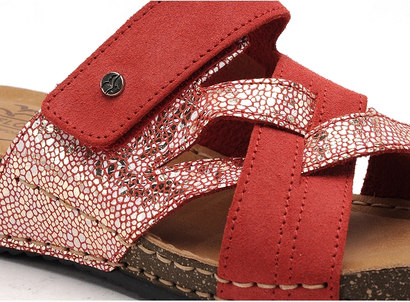 Flyflot mules et sabots plats femme flocka rouge