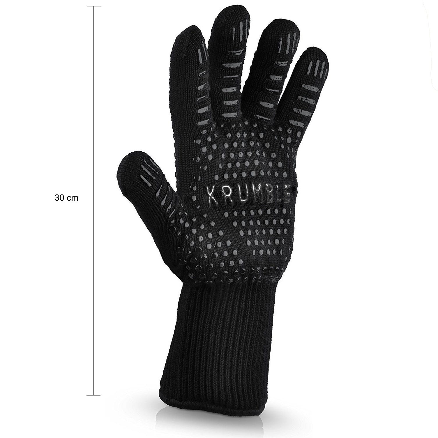 Krumble Hittebestendige oven handschoen - Zwart