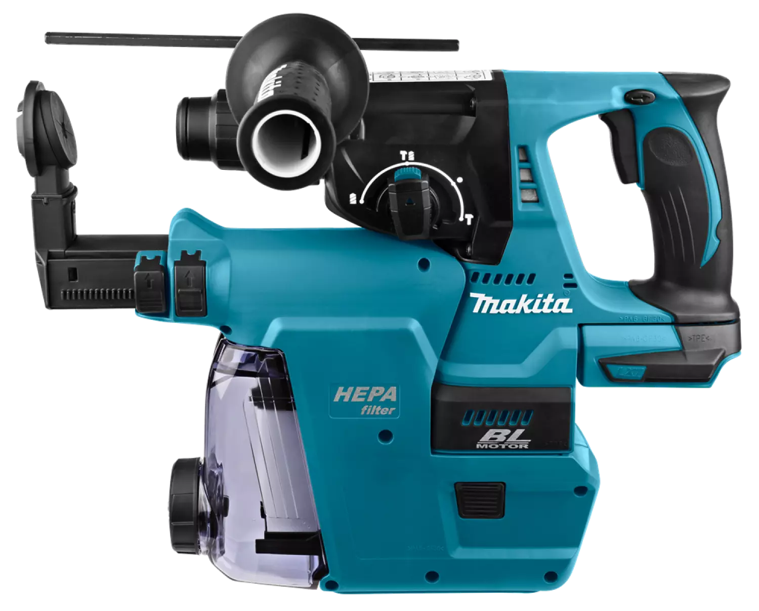 Makita DHR242ZJW LXT 18V Li-Ion SDS-Plus accu combihamer body met stofafzuiging in Mbox - 2J - koolborstelloos