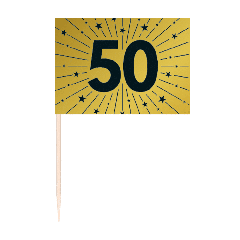 50 prikkers - '50' goud