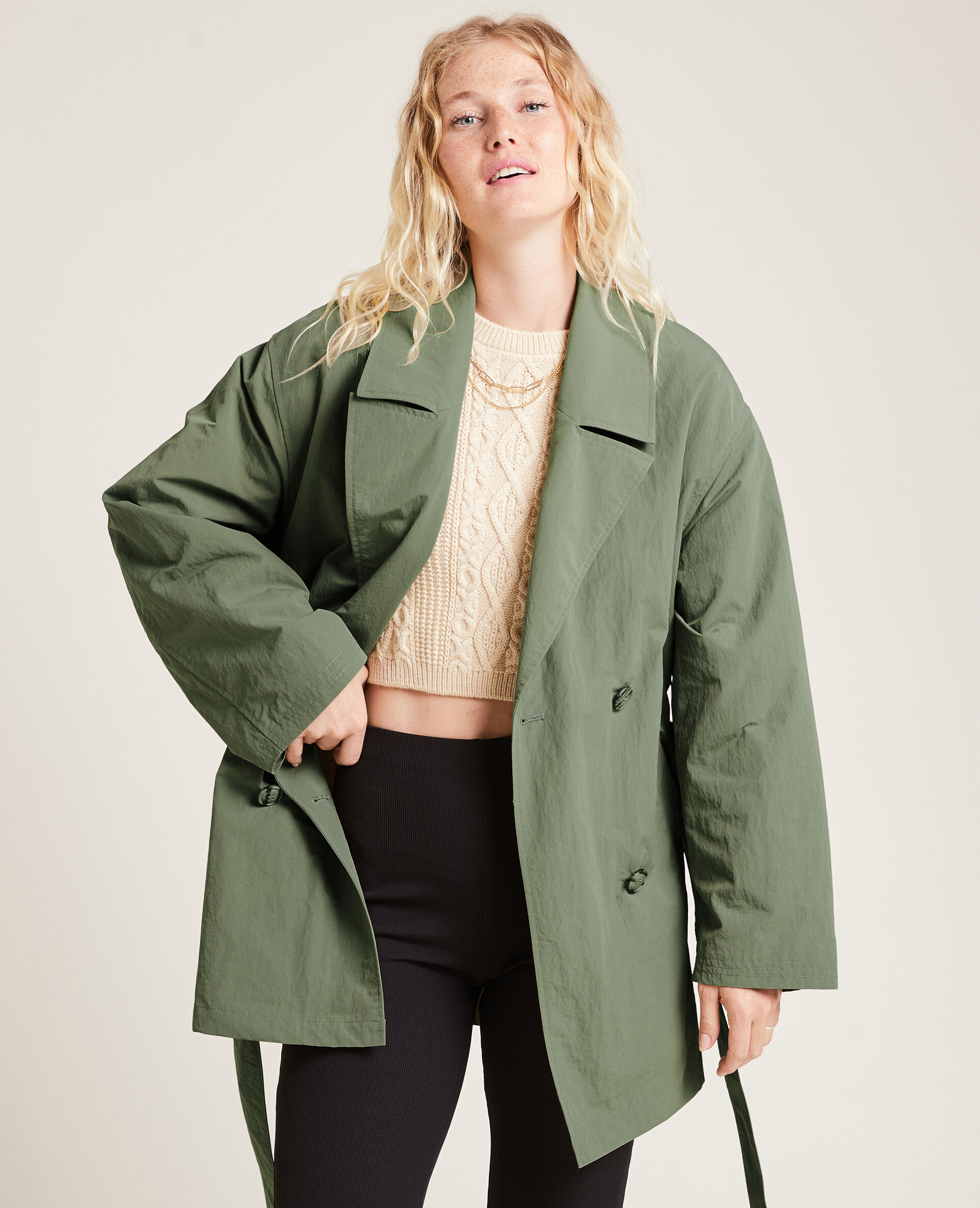 Trench court - Vert kaki