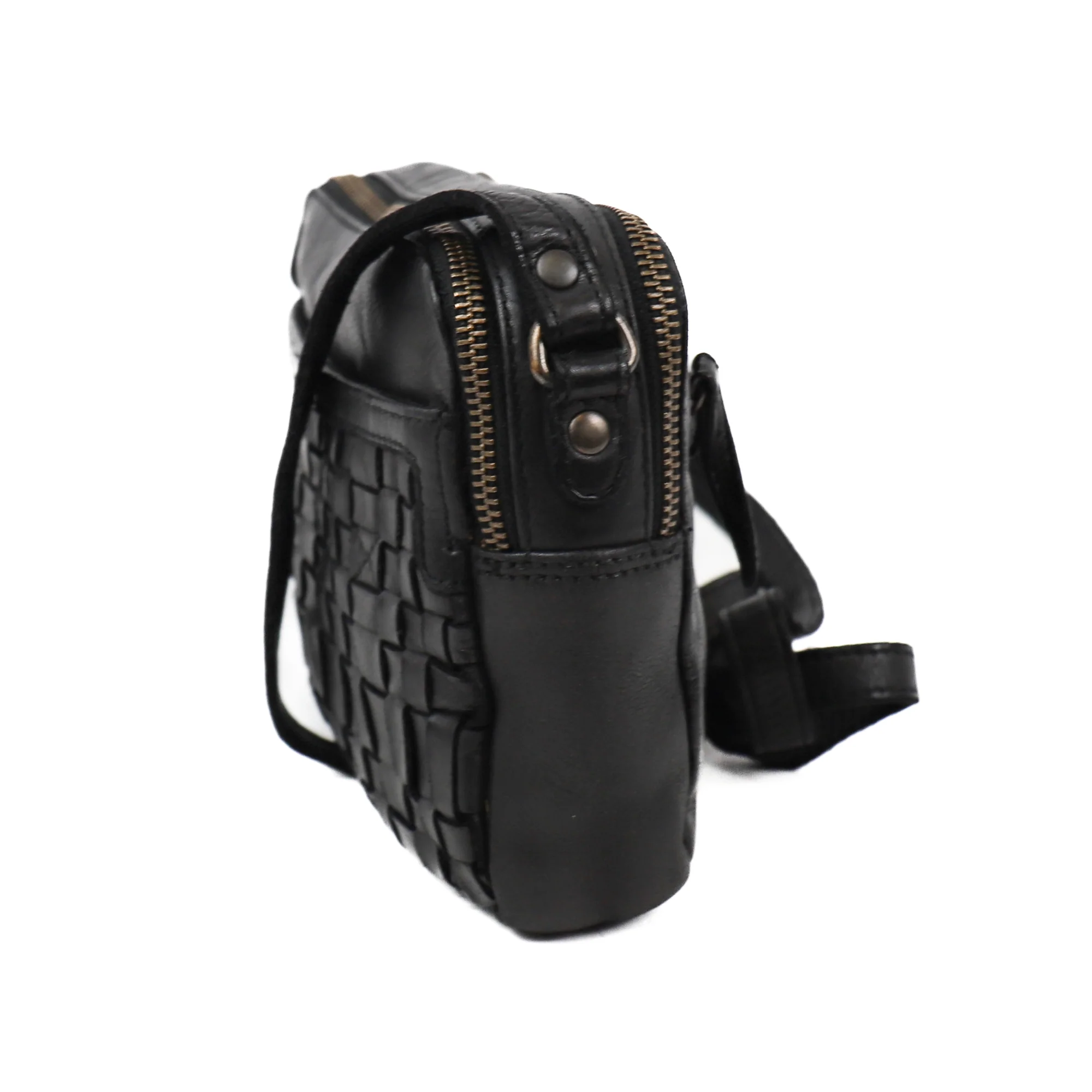 Bear Design Cow Lavato Schoudertasje Irem Black Woven CL44395