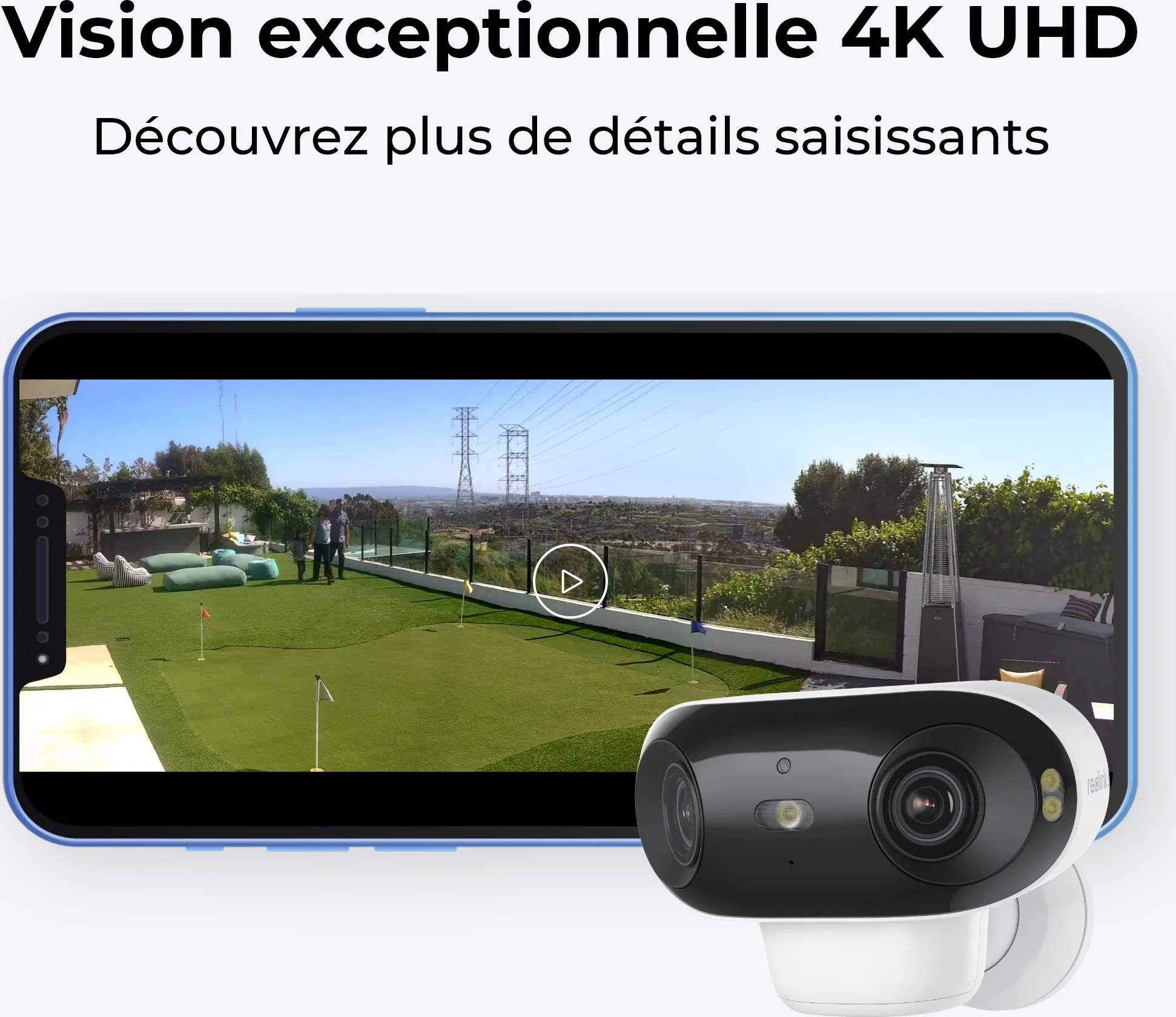 Reolink Argus Series B740X avec panneau solaire Caméra de surveillance