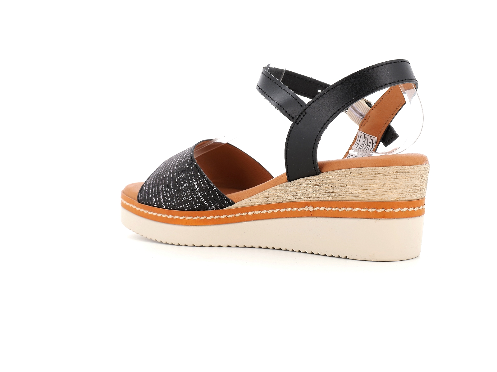 Chaussures du chateau-569 Cuir Noir Argent