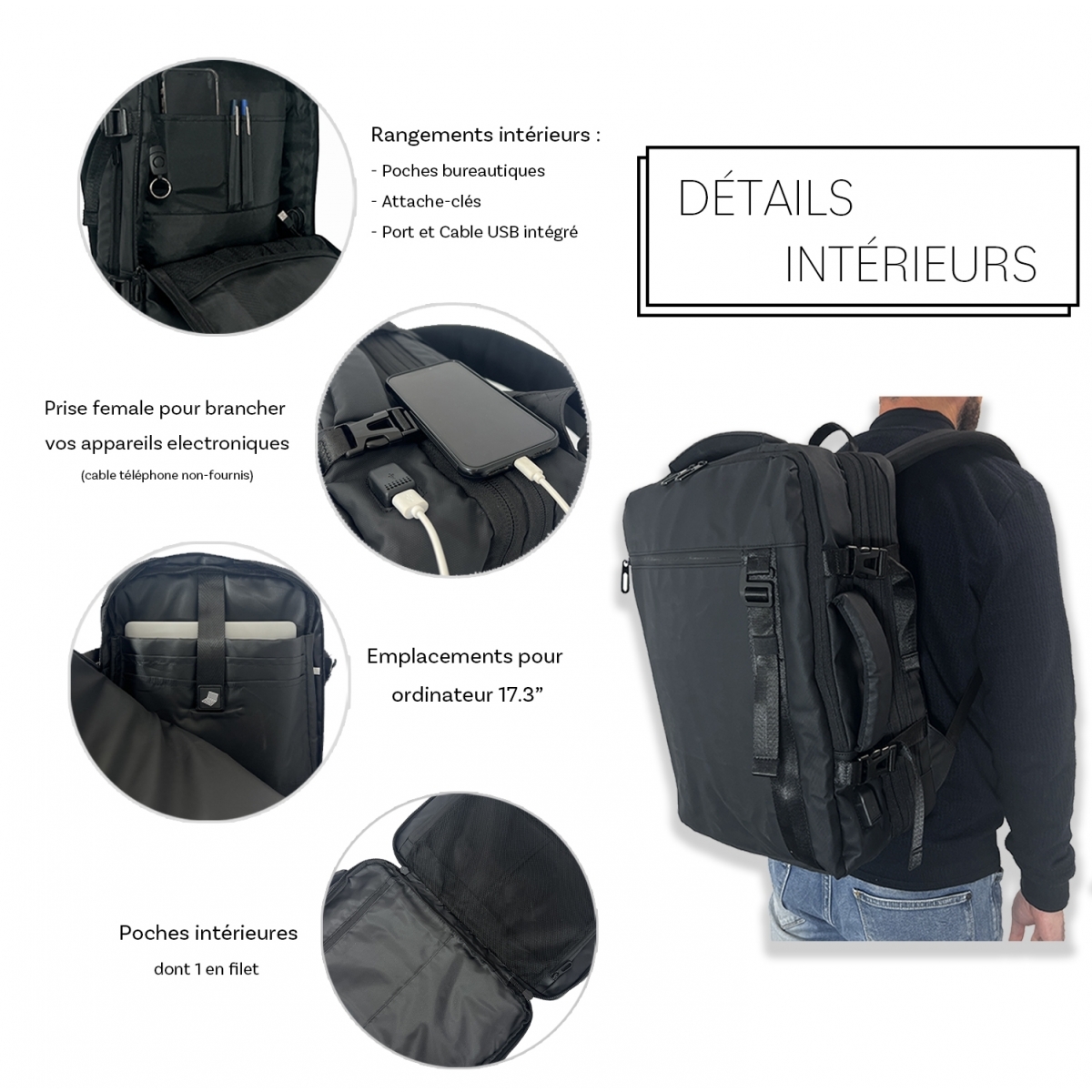 Cactus Sac à dos porte-ordinateur & voyage Cactus 17.3