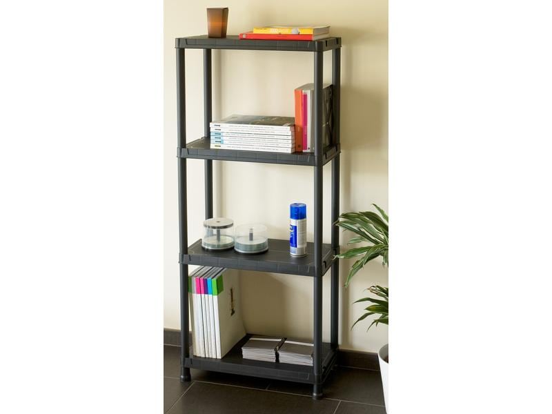 Toomax Regal Universal 63 - 4, Schwarz Stauraum für Keller, Garage, Büro und mehr