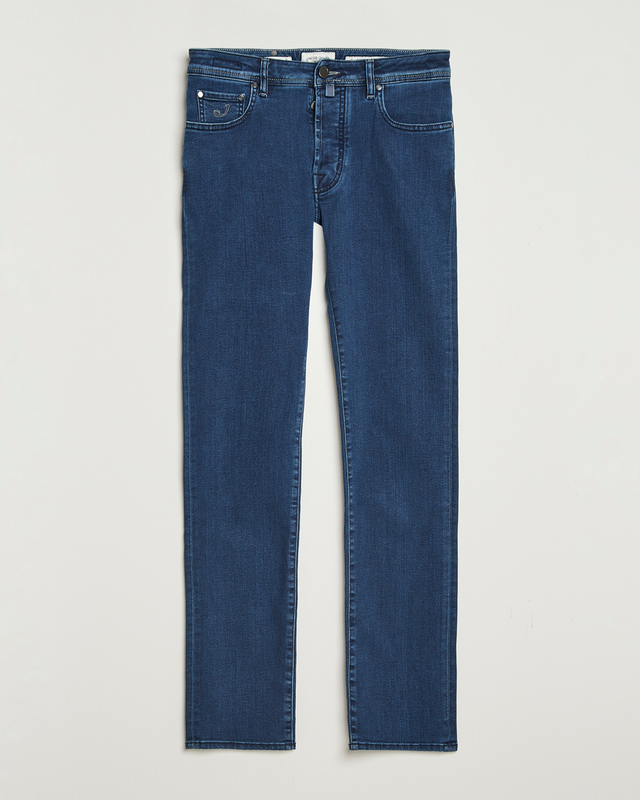 Jacob Cohën Bard Slim Fit Trunk Patch Stretch Jeans Mid Blue