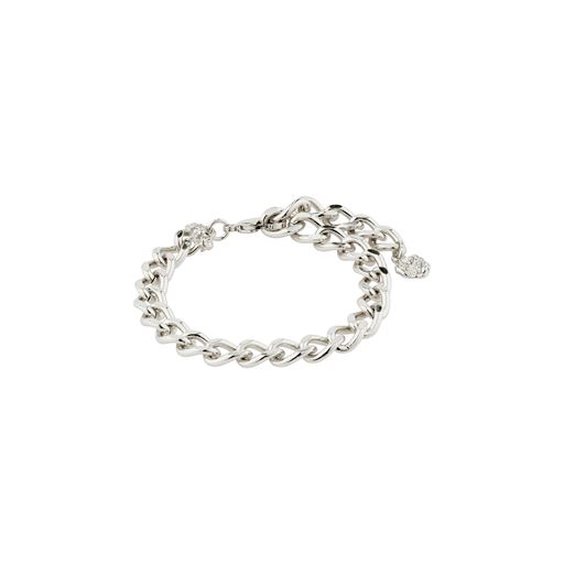 Pilgrim Charm Panzer Armbånd, Silver Plated, 19,5 cm