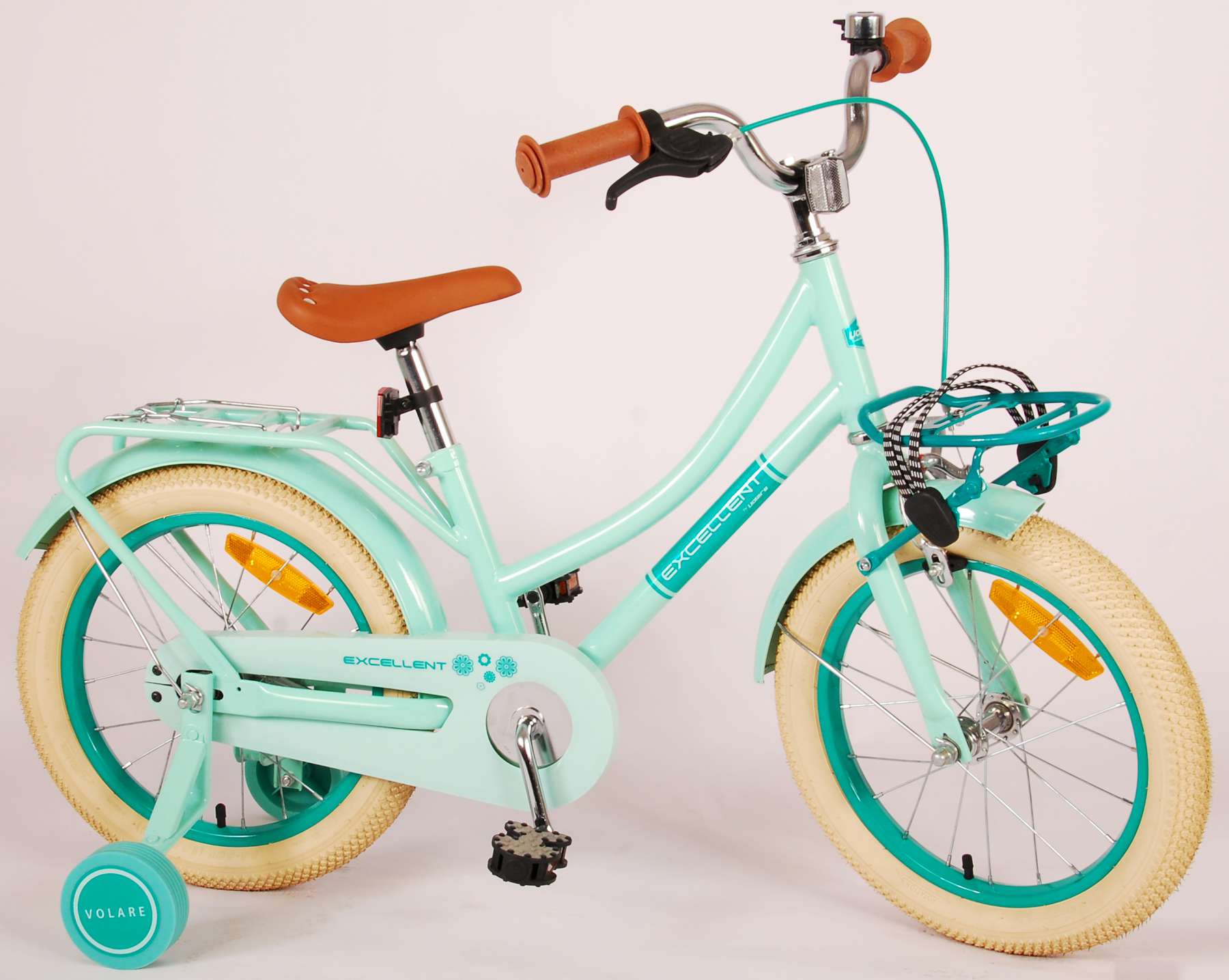 TPFSports Excellent Kinderfahrrad - Mädchen - 16 Zoll - Rücktritt + Handbremse - Grün