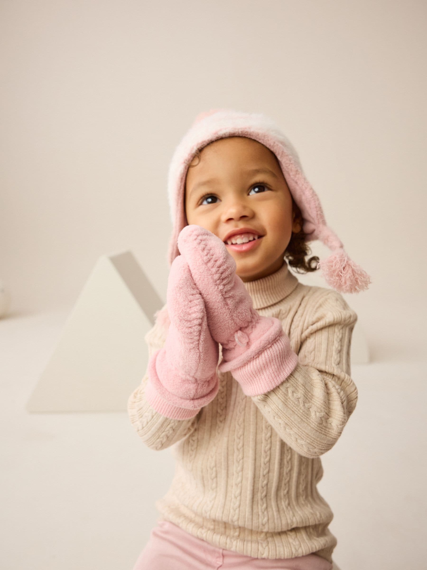 Roze - Fleece wanten (3mnd -6jr)