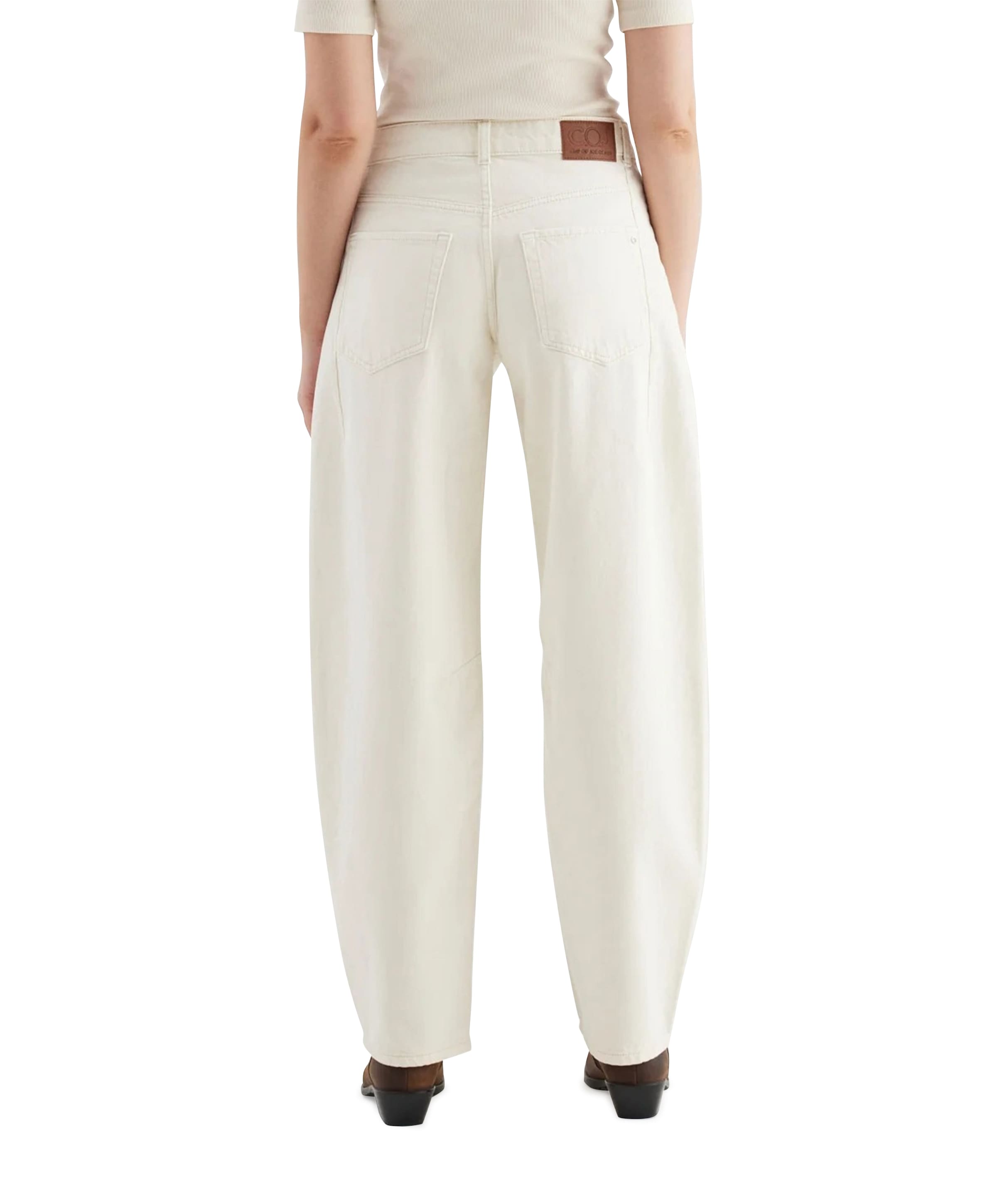 Cup of Joe Denim mid waist balloon jeans ecru