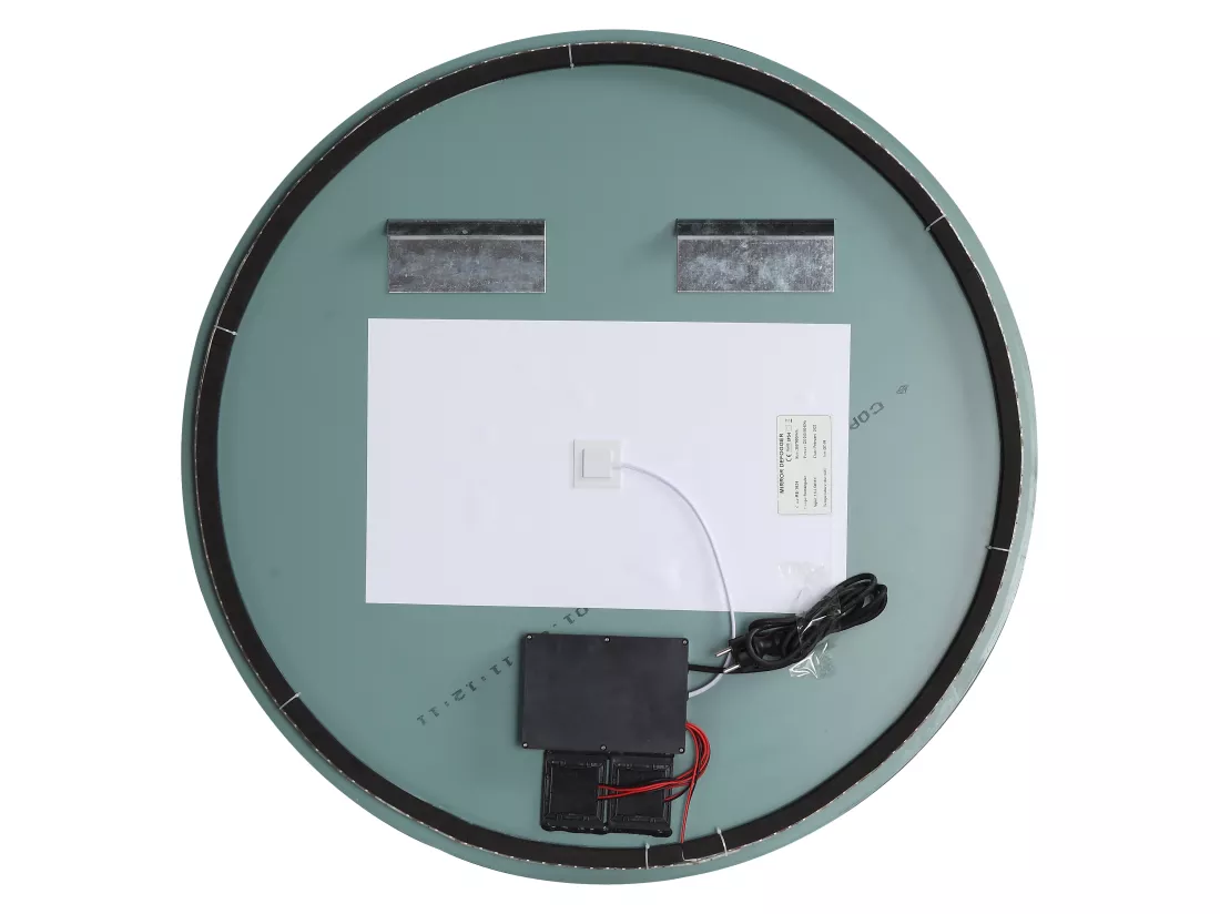 Miroir de salle de bain ovale sans contour anti buée à leds - D90 cm - ROMULA