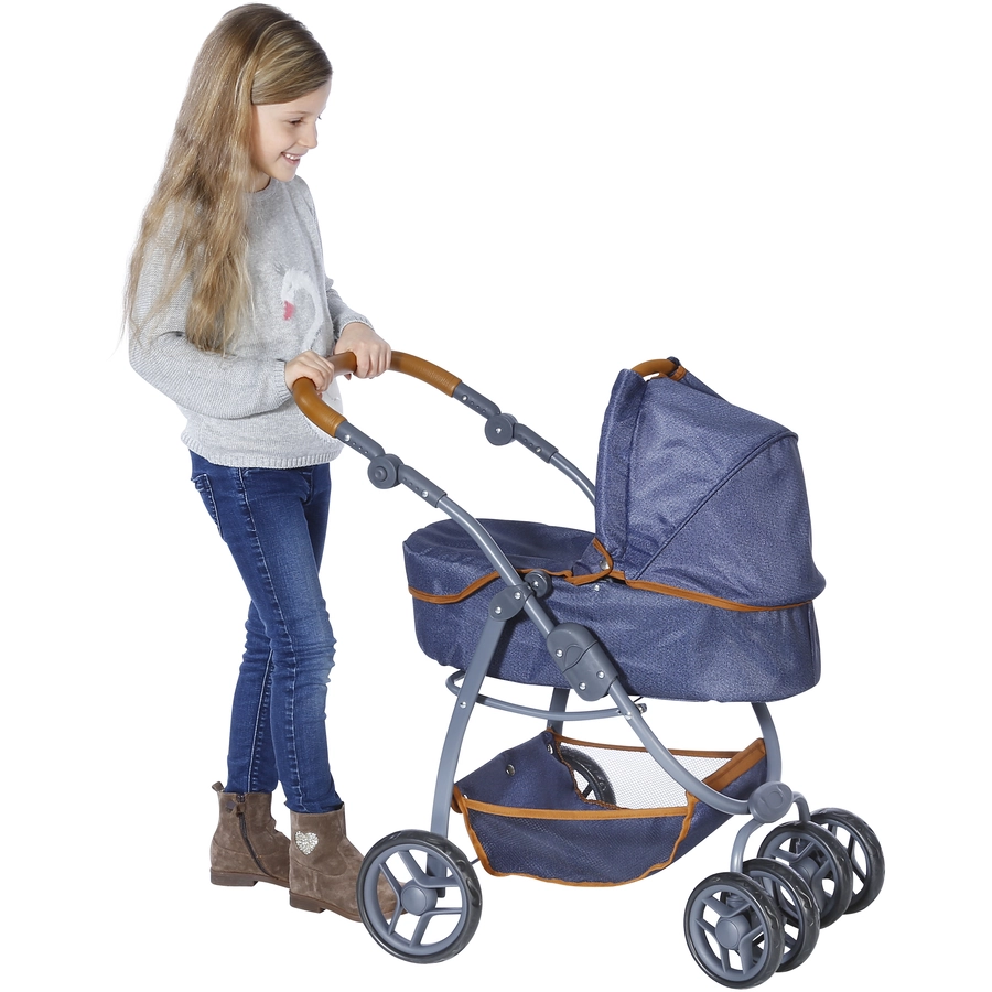 knorr toys® Puppenwagen Coco - dark blue blau