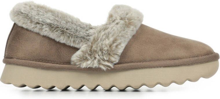 Skechers Cozy Up Pantoffels taupe Synthetisch Dames