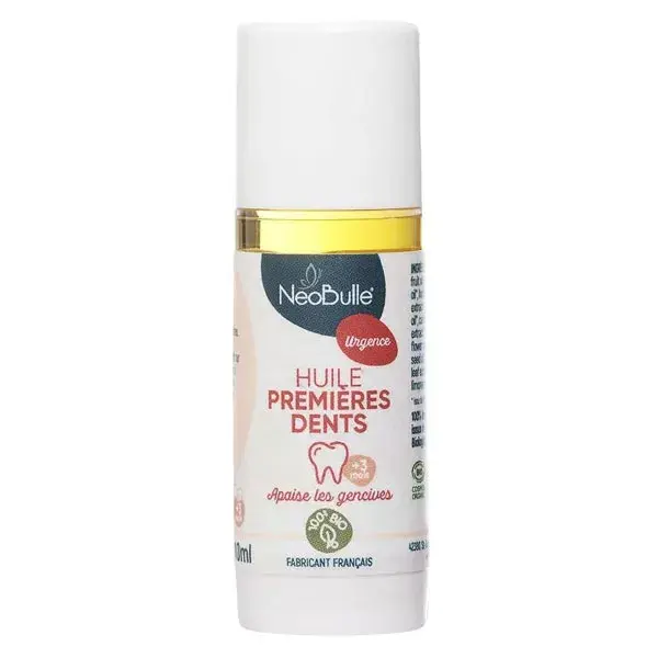 Óleo Calmante Orgânico para Gengivas Néobulle Emergency First Teeth 10ml