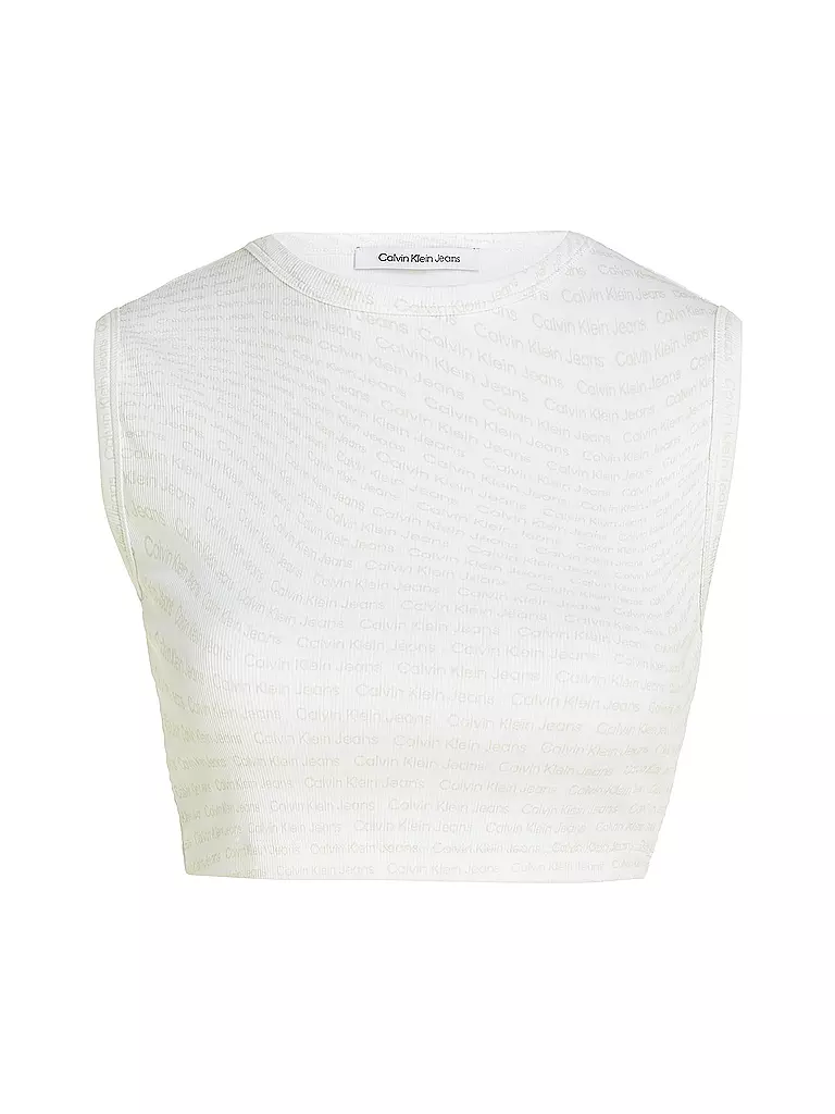 CALVIN KLEIN JEANS Top Cropped Fit  weiss