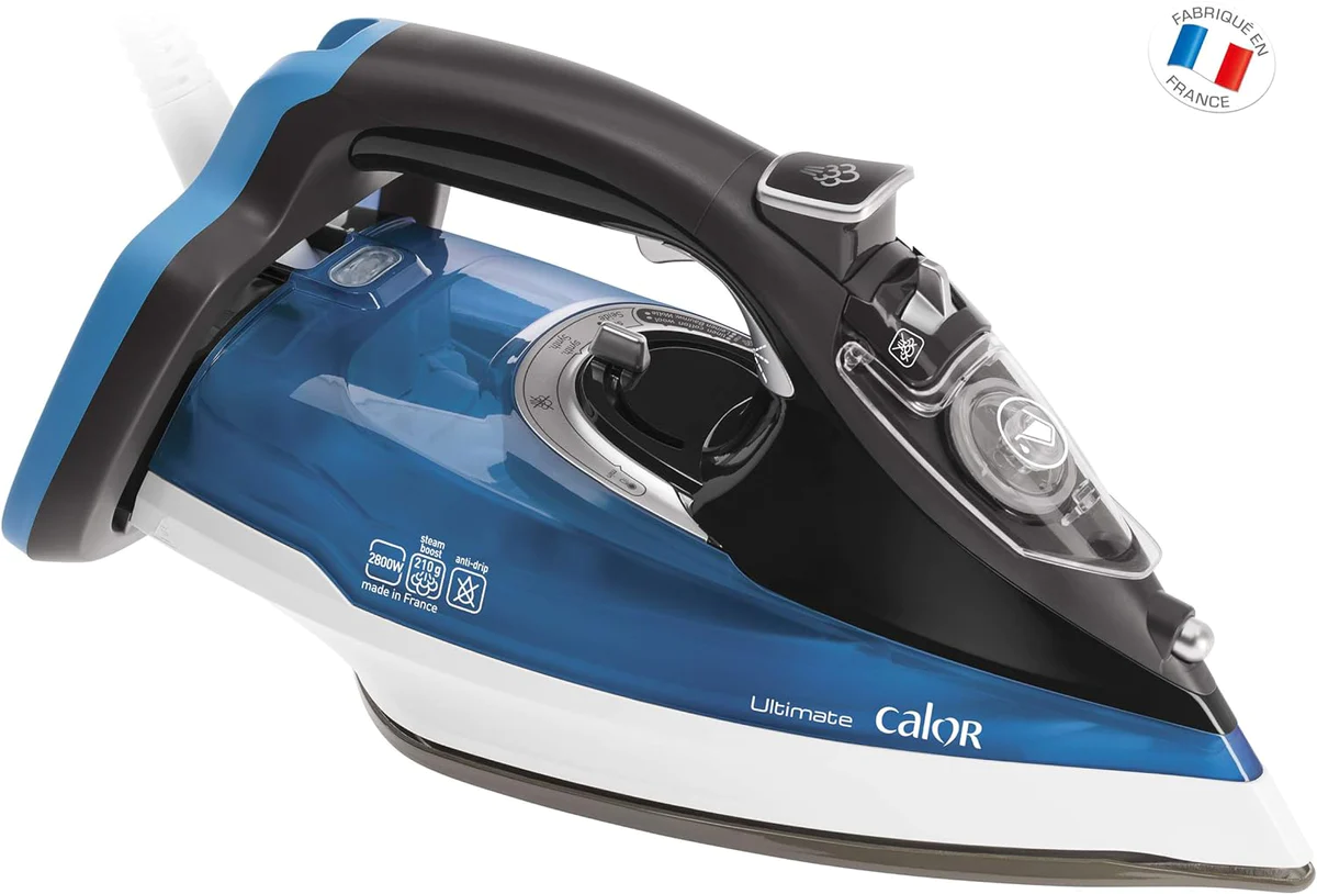 Fer à Repasser Vapeur Ultimate Effet de 0,35L 2800W bleu noir Calor