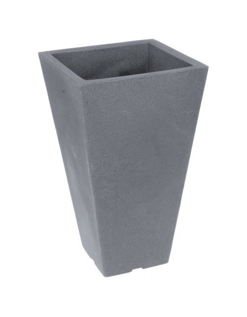 Homestyle Bloempot Capri Vierkant - Bloempotten - 27x27x45 cm Lichtgrijs