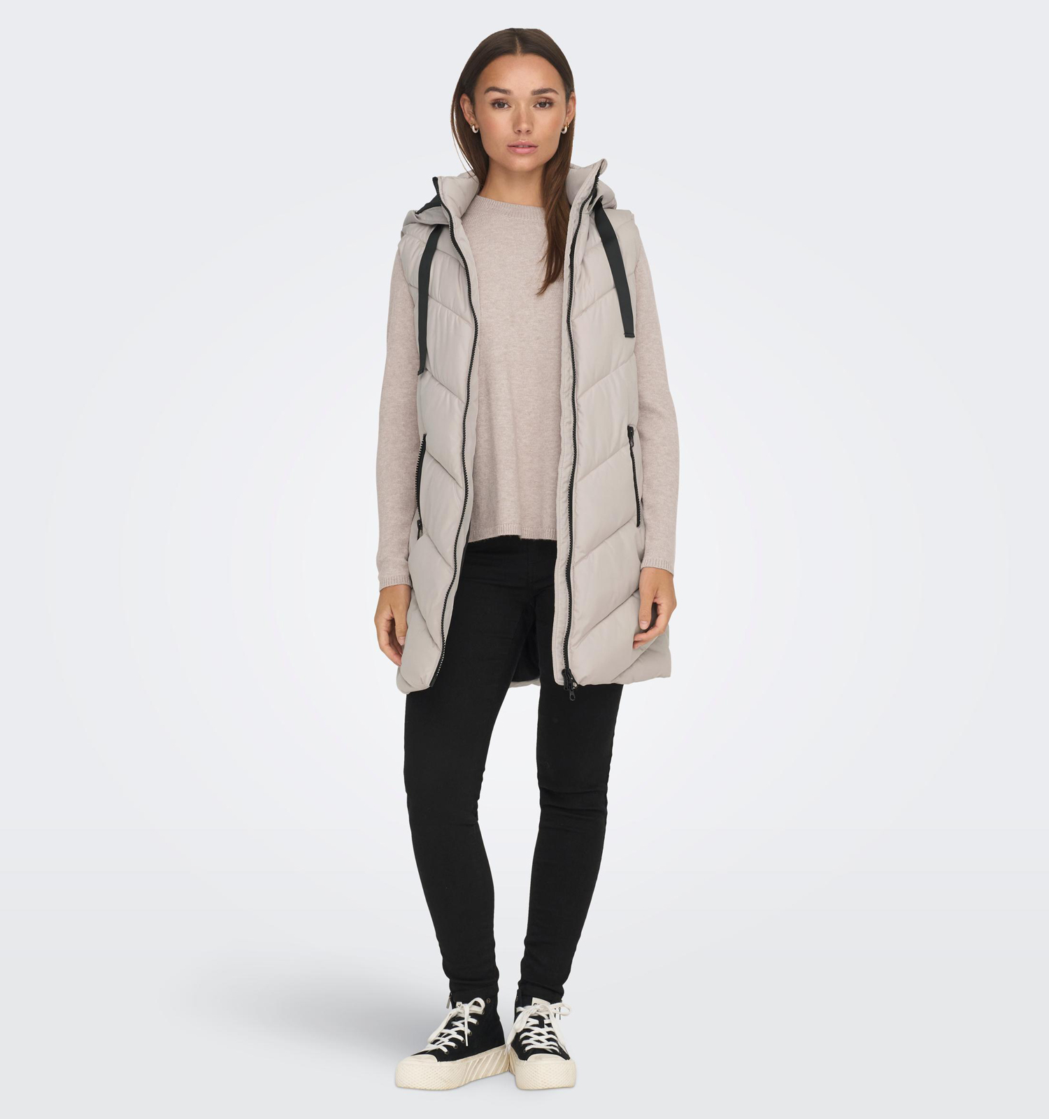 Lange jas beige