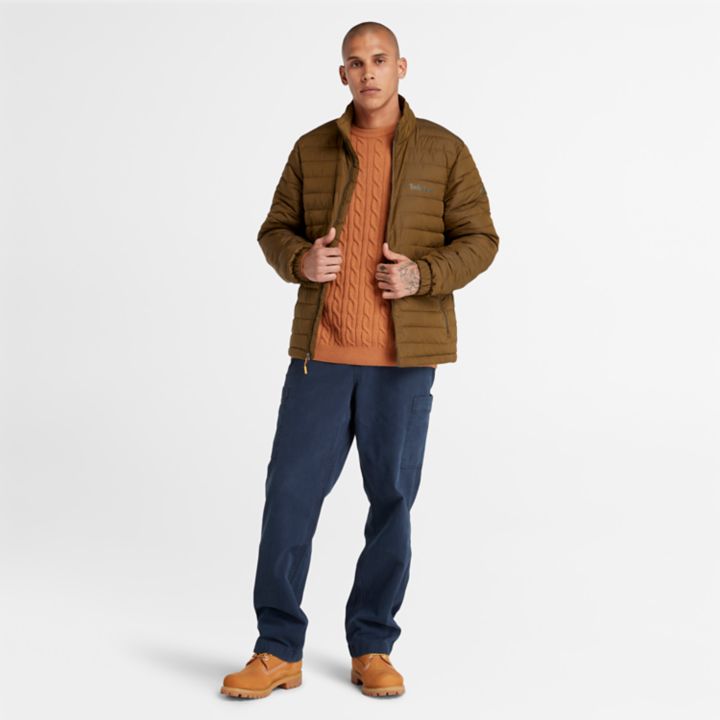 Suéter Phillips Brook de malha trançada para homem na cor marrom