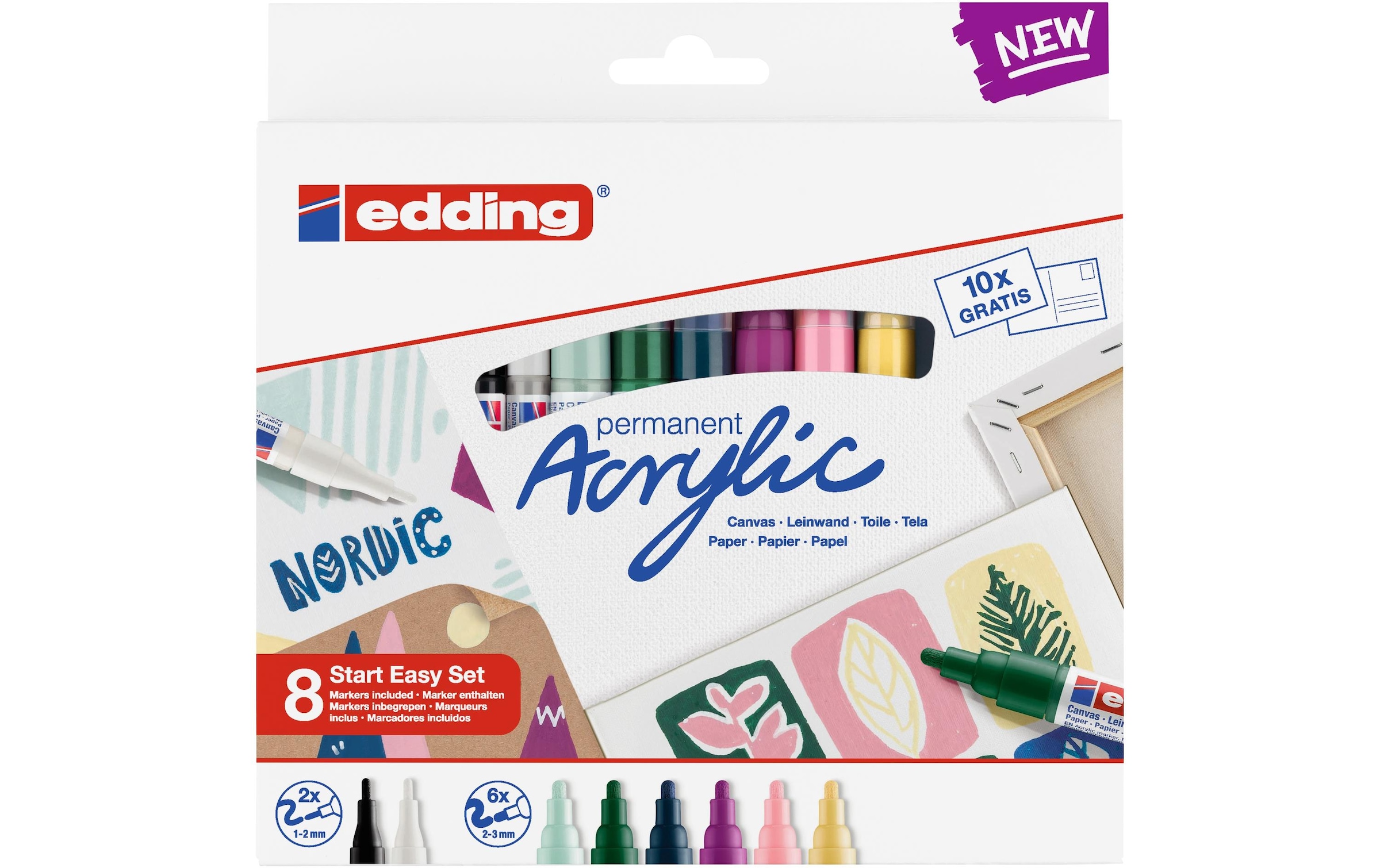 edding Marker »Starter Set 8-teilig« Strichstärke 3mm