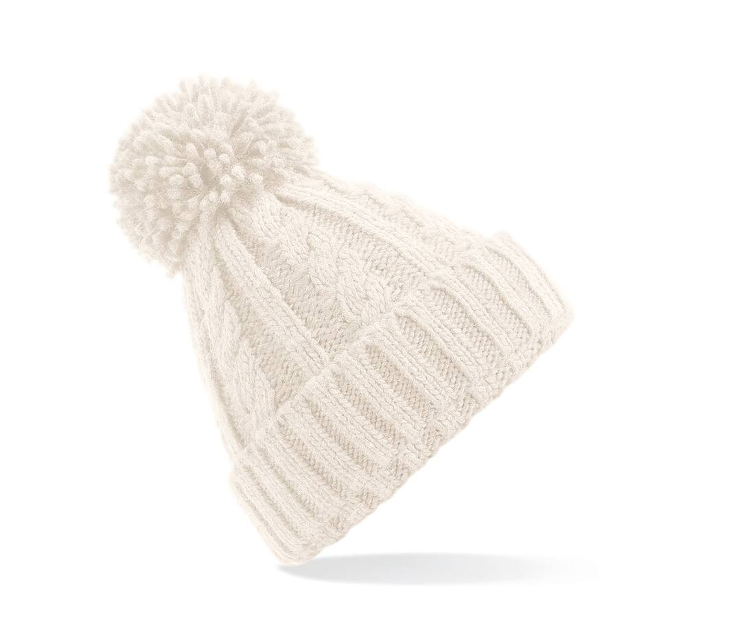 BEECHFIELD BF480 - Bonnet Douillet en Laine avec Pompon et Suprafleece