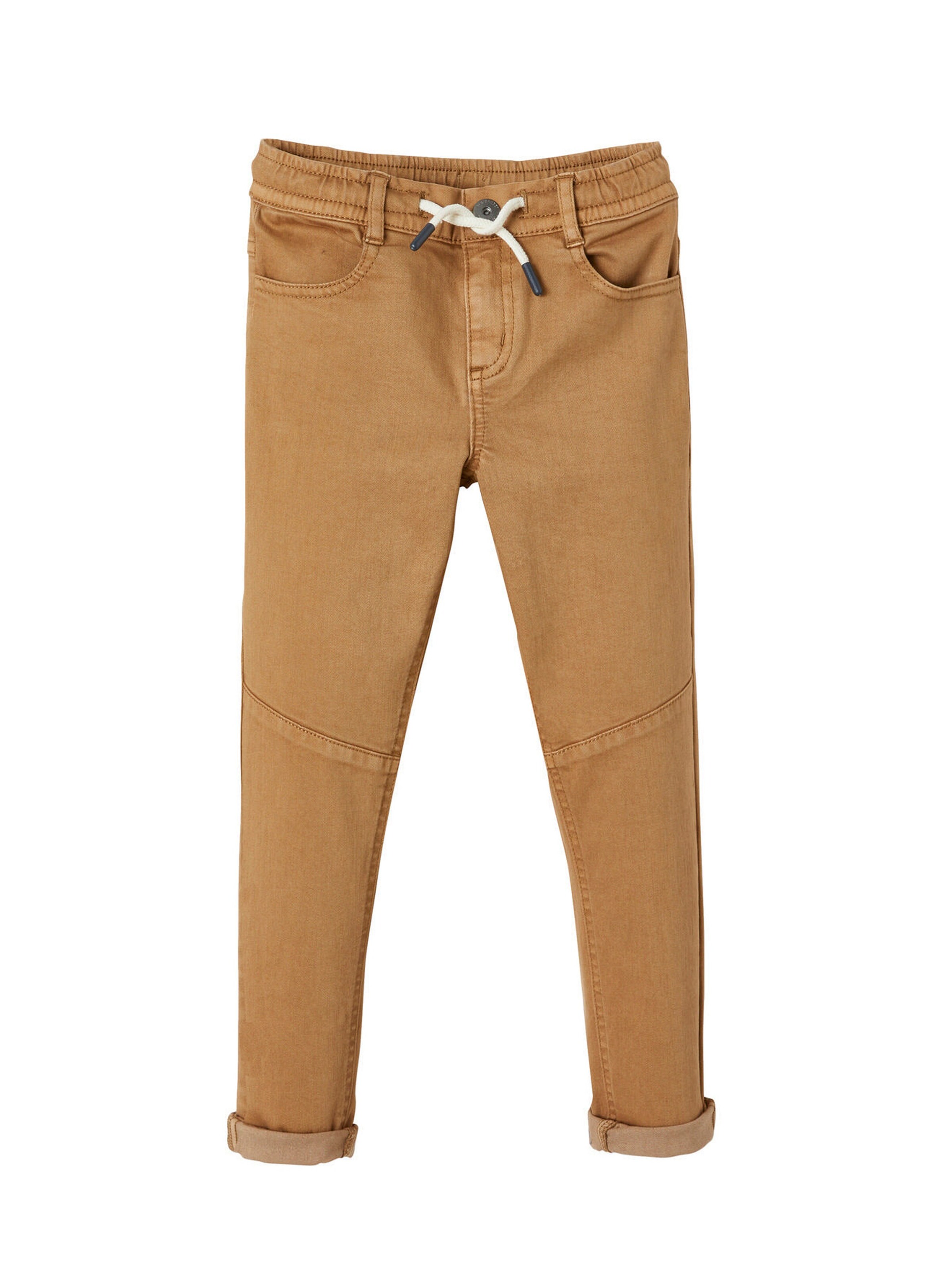 Vertbaudet Jungen Hose, Dehnbund mit Kordelzug beige