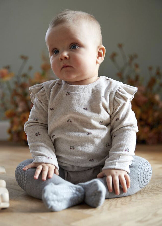 GoBabyGo Kravle Strømpebukser Grey melange