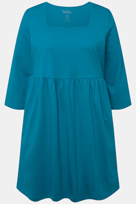 Longshirt, A-Linie, Carree-Ausschnitt, 3/4-Arm