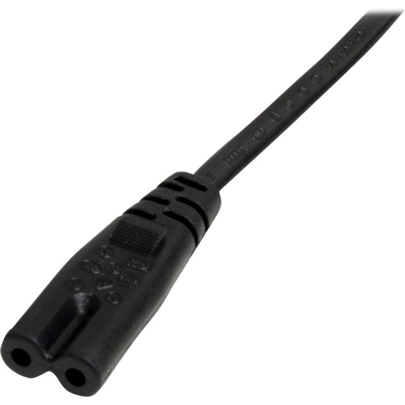 StarTech.com Cordon d'alimentation bipolaire standard EU vers C7 de 1m pour ordinateur portable - M/F - Noir