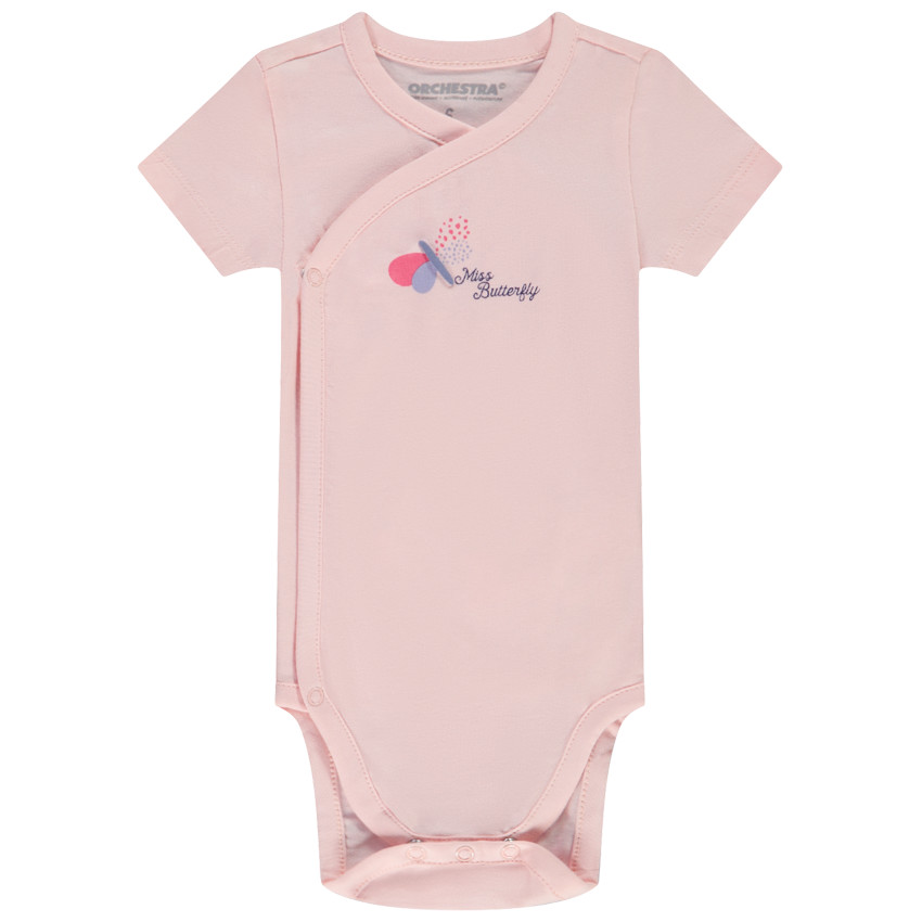 Lot de 7 bodies manches courtes print fantaisie pour bébé fille