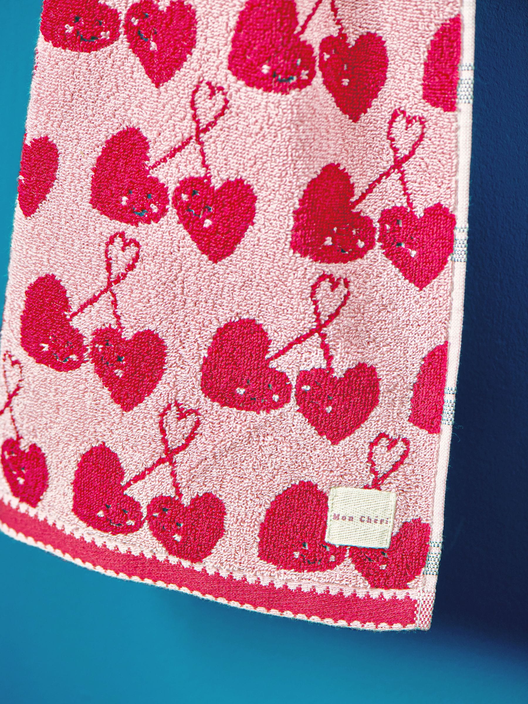 Kersenhart 100% katoenen handdoek